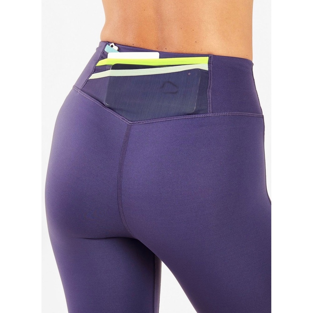 Fabletics Motion365 High Waisted Leggings Purple Mesh Back Pocket Medium - Picture 2 of 10